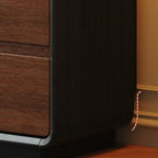 Comò in Legno Ispirato all'Art Déco con Intagli Geometrici