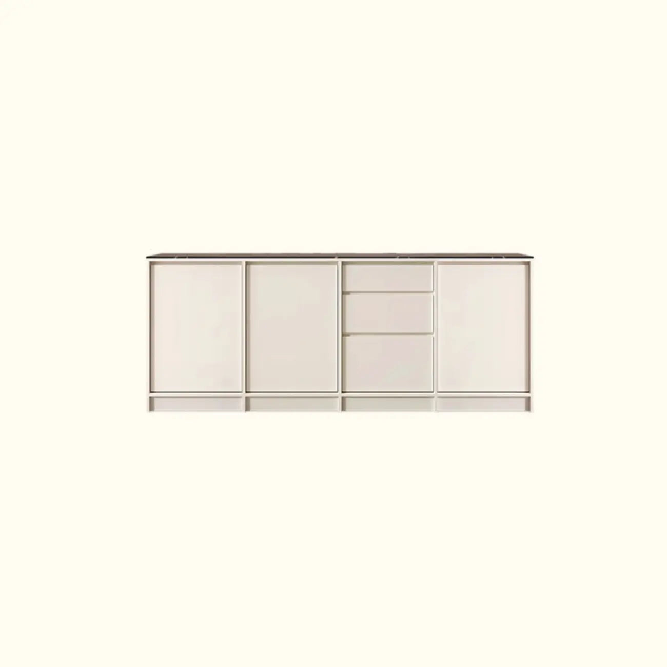 Buffet moderne en bois avec étagère et portes modulables