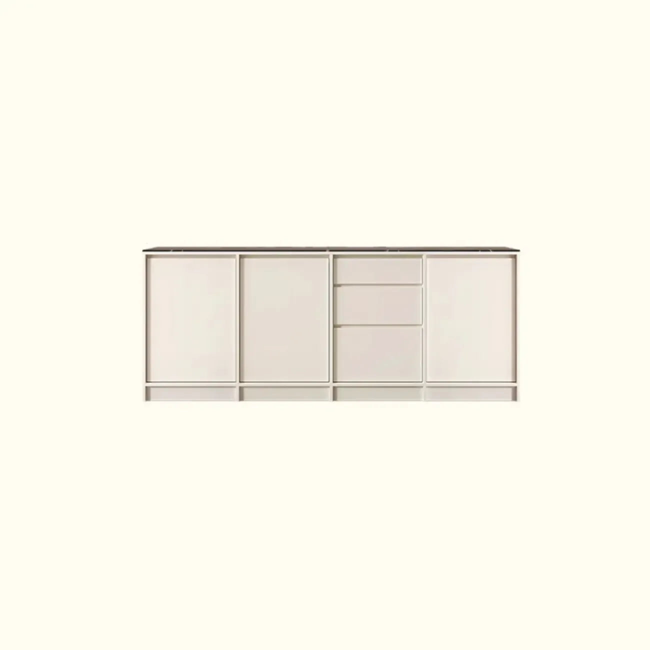 Buffet moderne en bois avec étagère et portes modulables