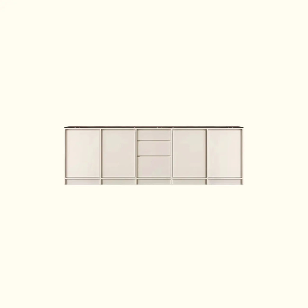Buffet moderne en bois avec étagère et portes modulables