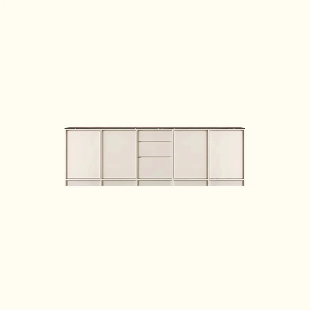 Buffet moderne en bois avec étagère et portes modulables