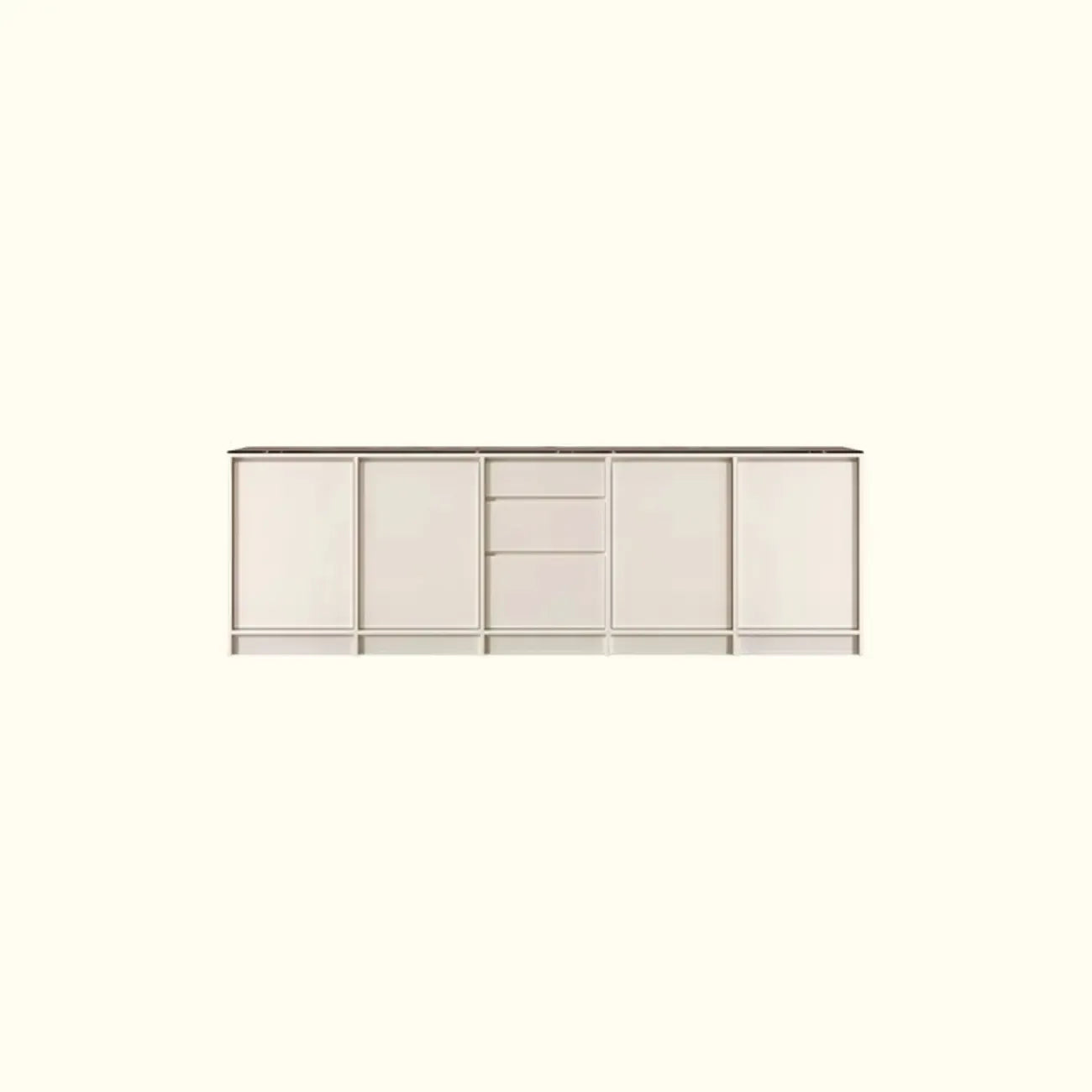 Buffet moderne en bois avec étagère et portes modulables