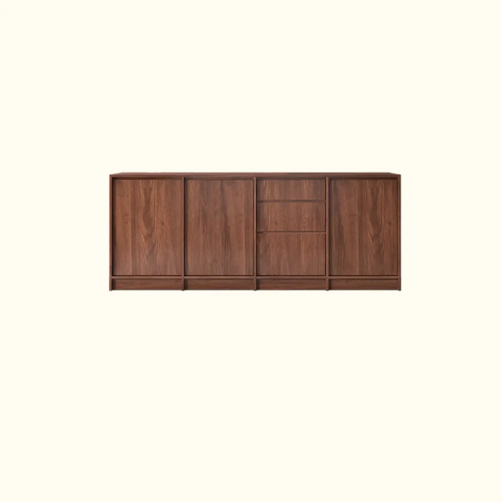 Buffet moderne en bois avec étagère et portes modulables