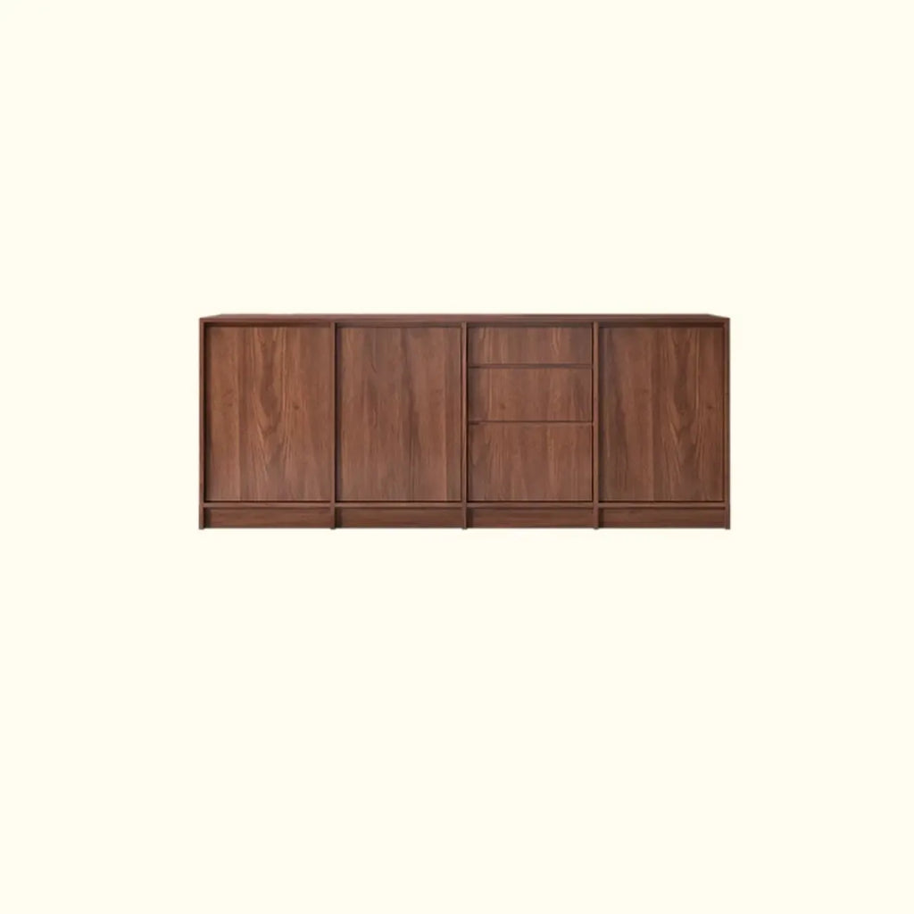 Buffet moderne en bois avec étagère et portes modulables
