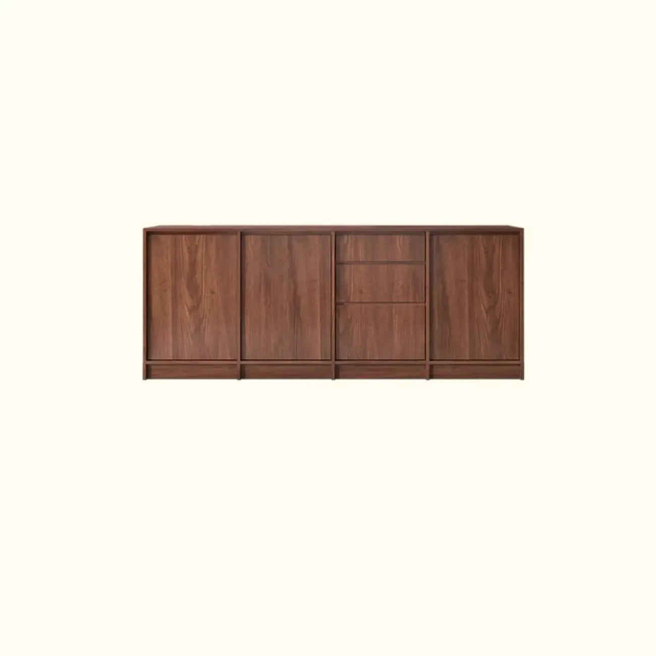 Buffet moderne en bois avec étagère et portes modulables