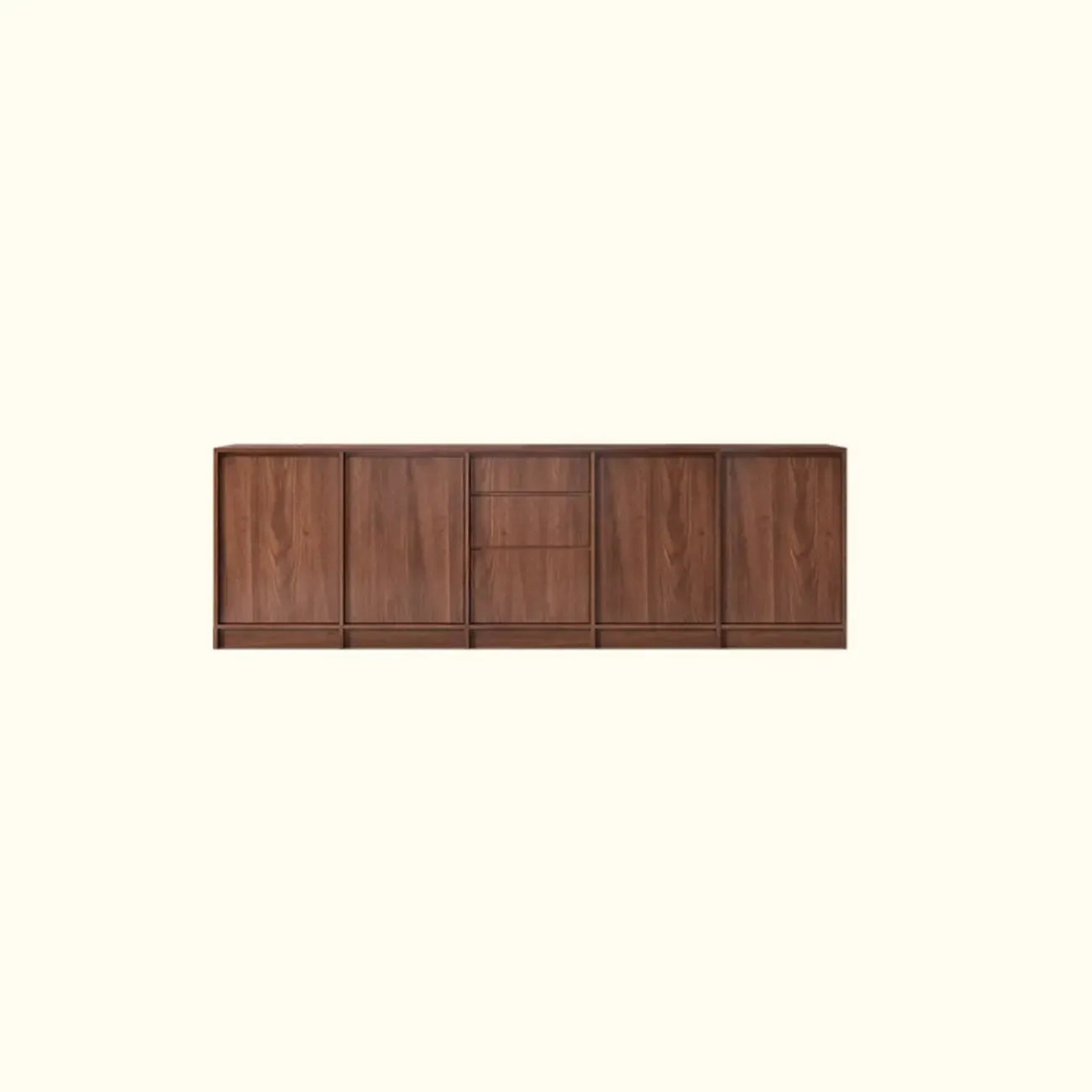 Buffet moderne en bois avec étagère et portes modulables