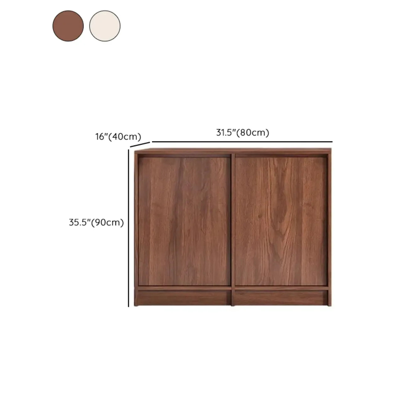 Buffet moderne en bois avec étagère et portes modulables