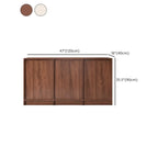 Buffet moderne en bois avec étagère et portes modulables