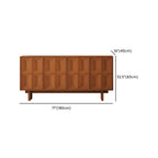Armoire de rangement en bois de style moderne du milieu du siècle avec 4 portes