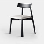 Chaise de salle à manger moderne à dossier bas, revêtue de similicuir