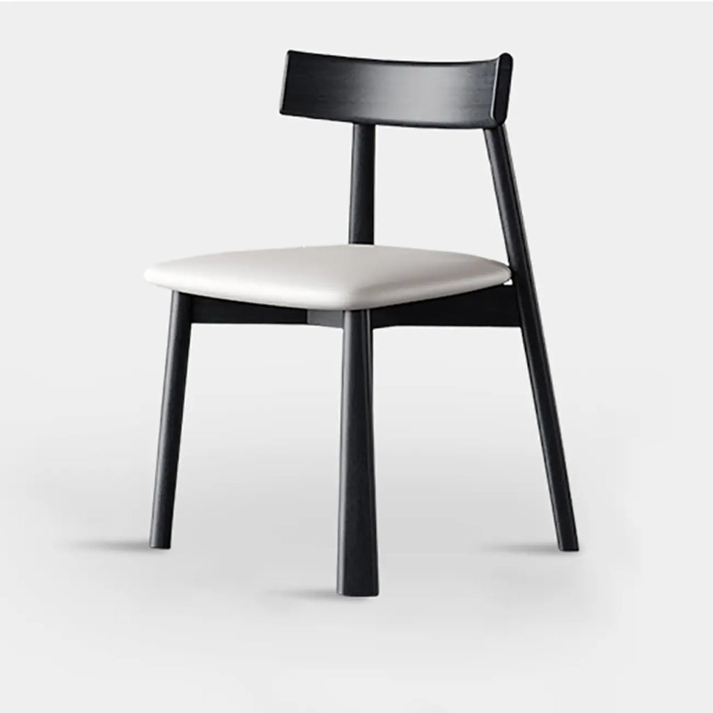 Chaise de salle à manger moderne à dossier bas, revêtue de similicuir
