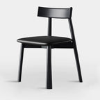 Chaise de salle à manger moderne à dossier bas, revêtue de similicuir
