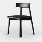 Chaise de salle à manger moderne à dossier bas, revêtue de similicuir