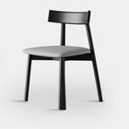 Chaise de salle à manger moderne à dossier bas, revêtue de similicuir