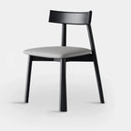 Chaise de salle à manger moderne à dossier bas, revêtue de similicuir