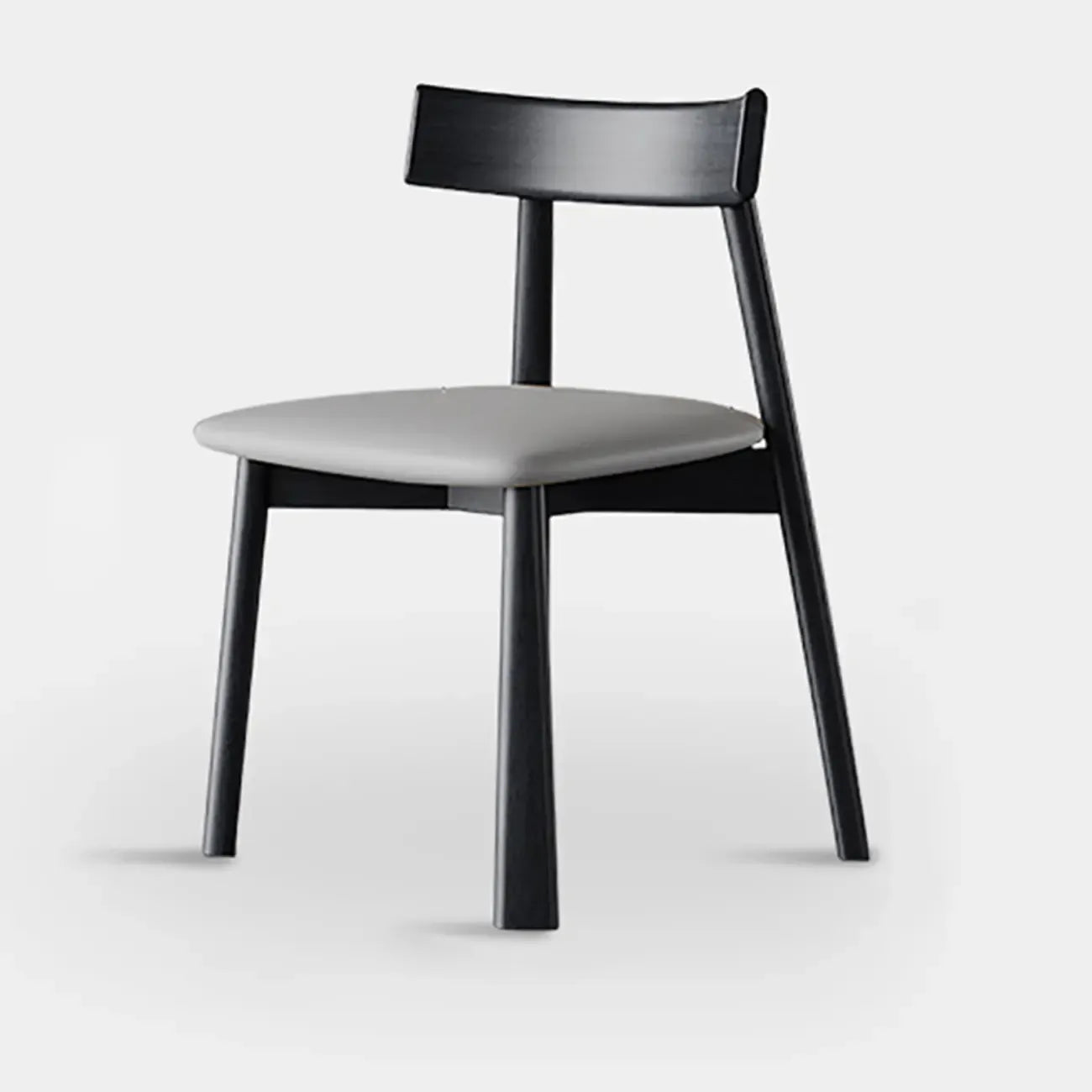 Chaise de salle à manger moderne à dossier bas, revêtue de similicuir