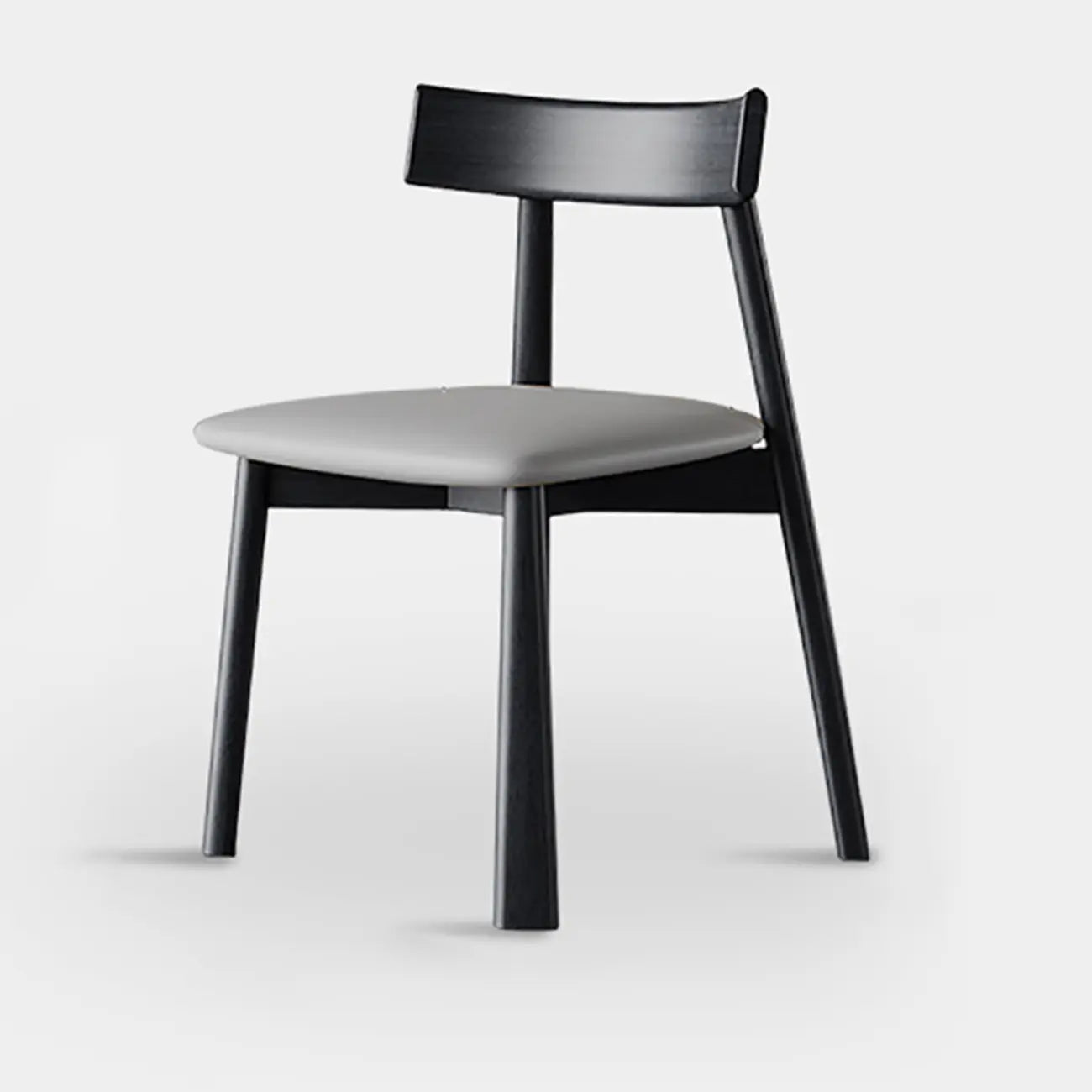 Chaise de salle à manger moderne à dossier bas, revêtue de similicuir