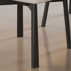 Chaise de salle à manger moderne à dossier bas, revêtue de similicuir