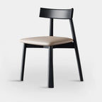 Chaise de salle à manger moderne à dossier bas, revêtue de similicuir