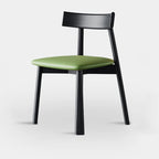 Chaise de salle à manger moderne à dossier bas, revêtue de similicuir