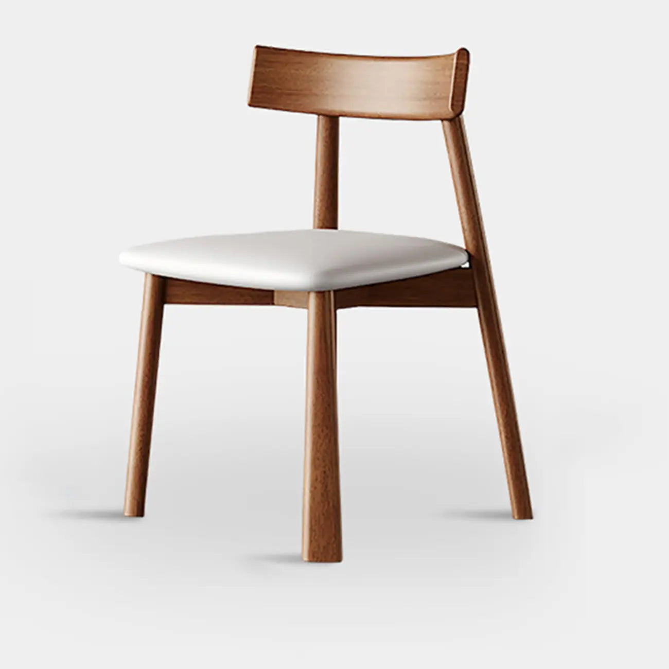 Chaise de salle à manger moderne à dossier bas, revêtue de similicuir