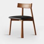 Chaise de salle à manger moderne à dossier bas, revêtue de similicuir