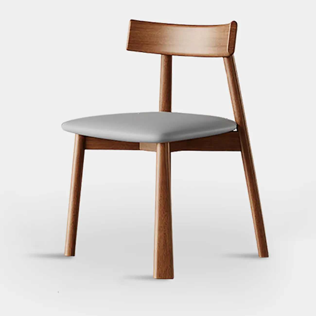 Chaise de salle à manger moderne à dossier bas, revêtue de similicuir