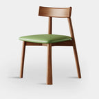 Chaise de salle à manger moderne à dossier bas, revêtue de similicuir