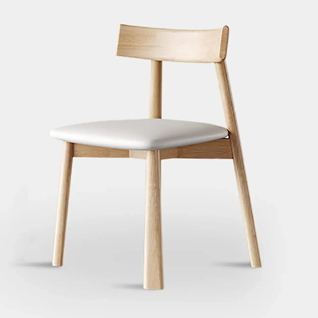 Chaise de salle à manger moderne à dossier bas, revêtue de similicuir