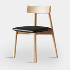 Chaise de salle à manger moderne à dossier bas, revêtue de similicuir