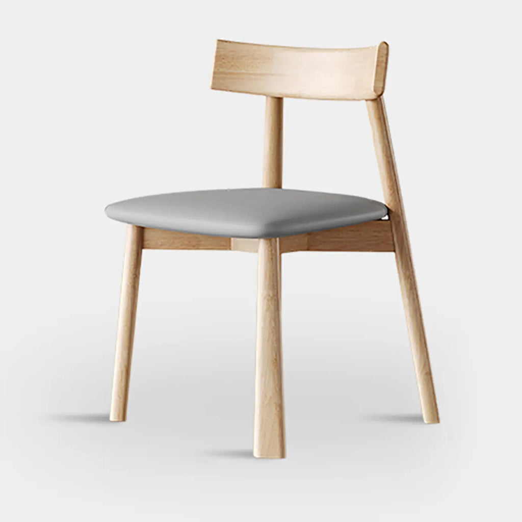 Chaise de salle à manger moderne à dossier bas, revêtue de similicuir