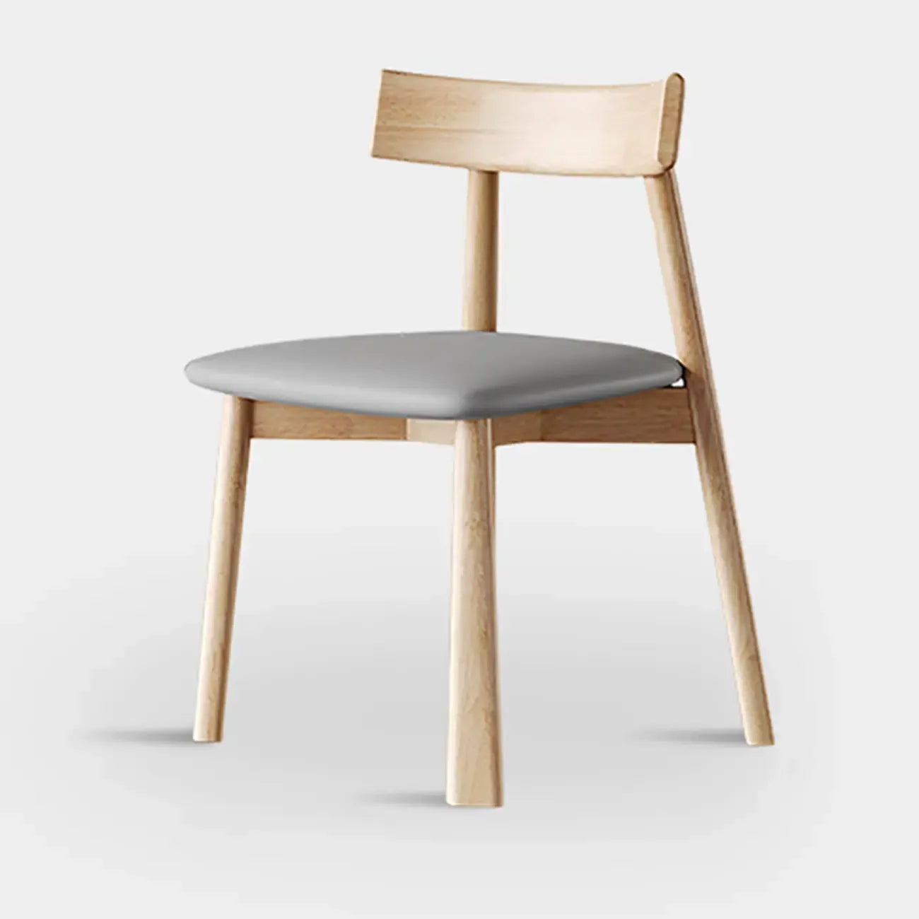 Chaise de salle à manger moderne à dossier bas, revêtue de similicuir