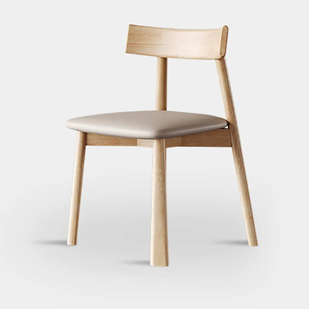 Chaise de salle à manger moderne à dossier bas, revêtue de similicuir