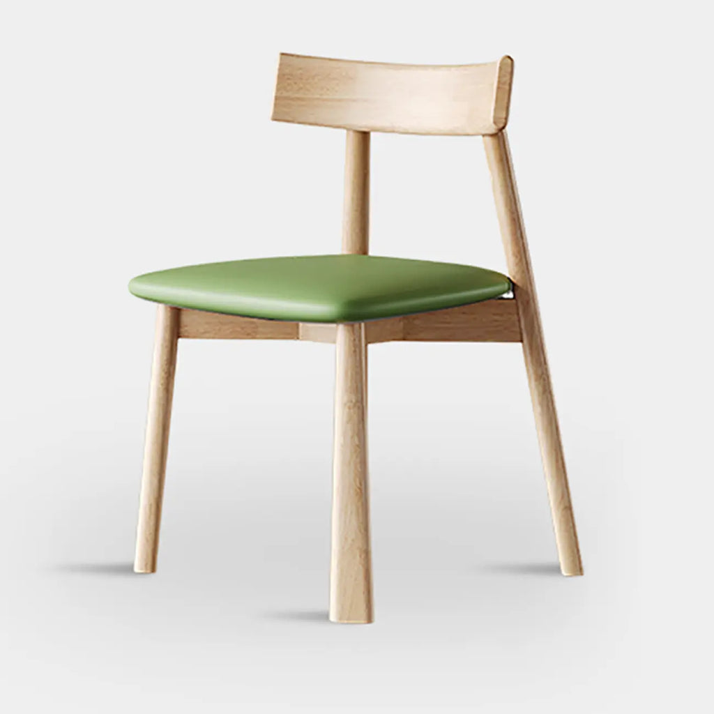 Chaise de salle à manger moderne à dossier bas, revêtue de similicuir