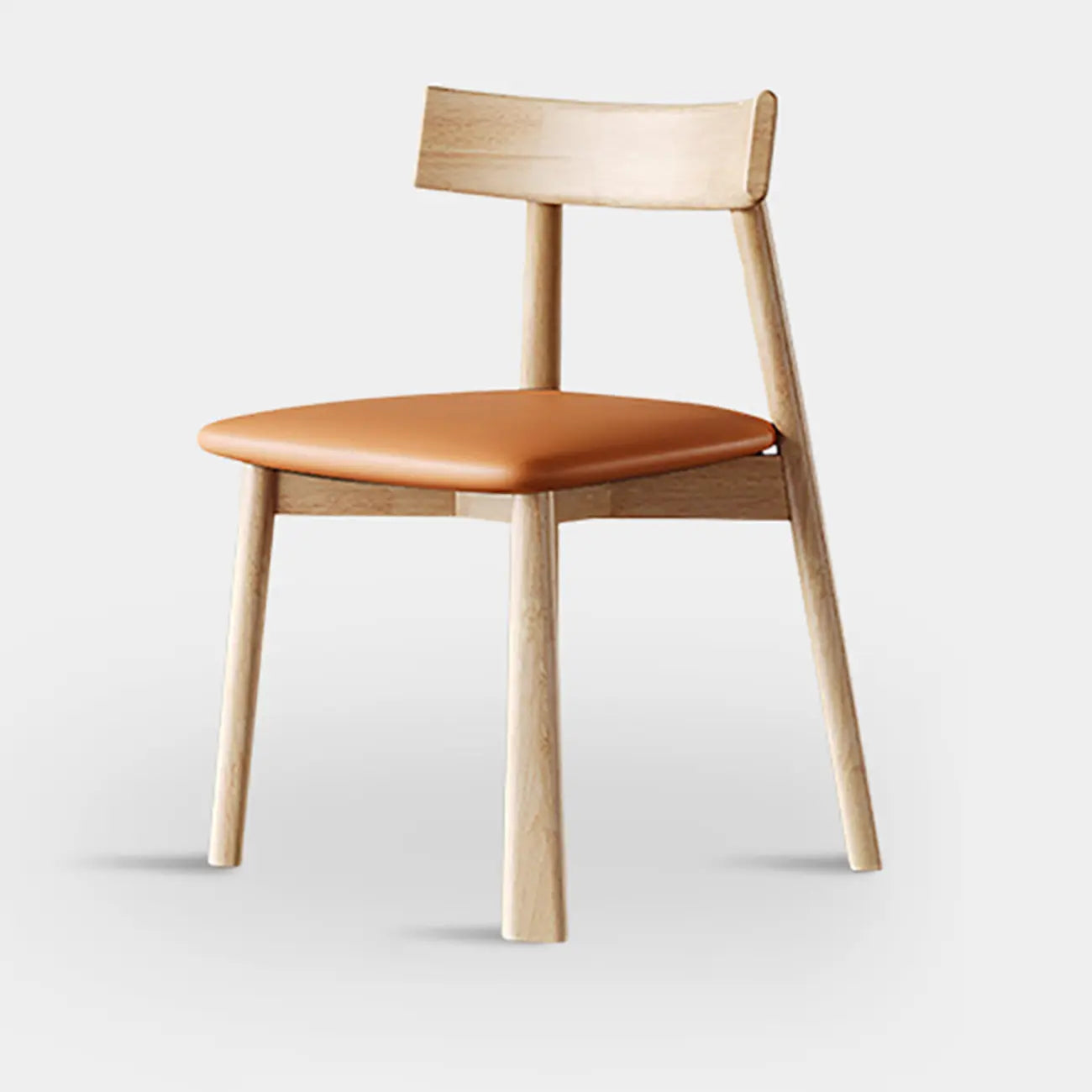 Chaise de salle à manger moderne à dossier bas, revêtue de similicuir