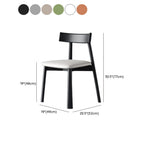 Chaise de salle à manger moderne à dossier bas, revêtue de similicuir