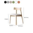 Chaise de salle à manger moderne à dossier bas, revêtue de similicuir