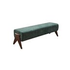 Banc de chambre moderne capitonné vert émeraude
