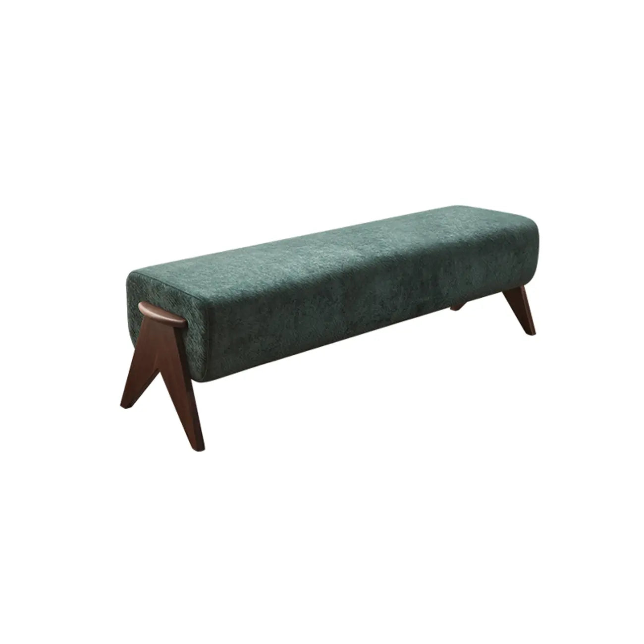 Banc de chambre moderne capitonné vert émeraude