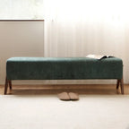 Banc de chambre moderne capitonné vert émeraude
