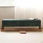 Banc de chambre moderne capitonné vert émeraude