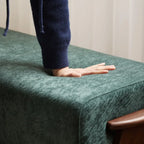 Banc de chambre moderne capitonné vert émeraude