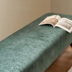 Banc de chambre moderne capitonné vert émeraude
