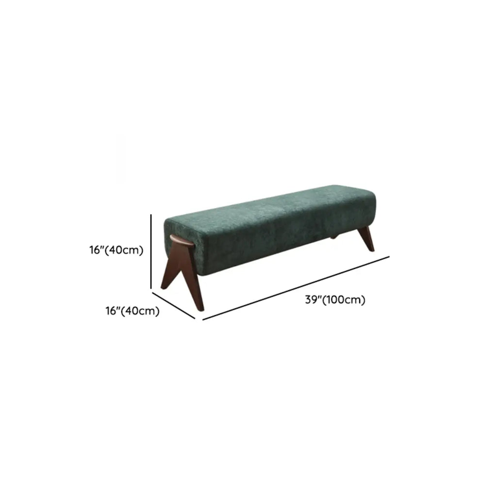 Banc de chambre moderne capitonné vert émeraude