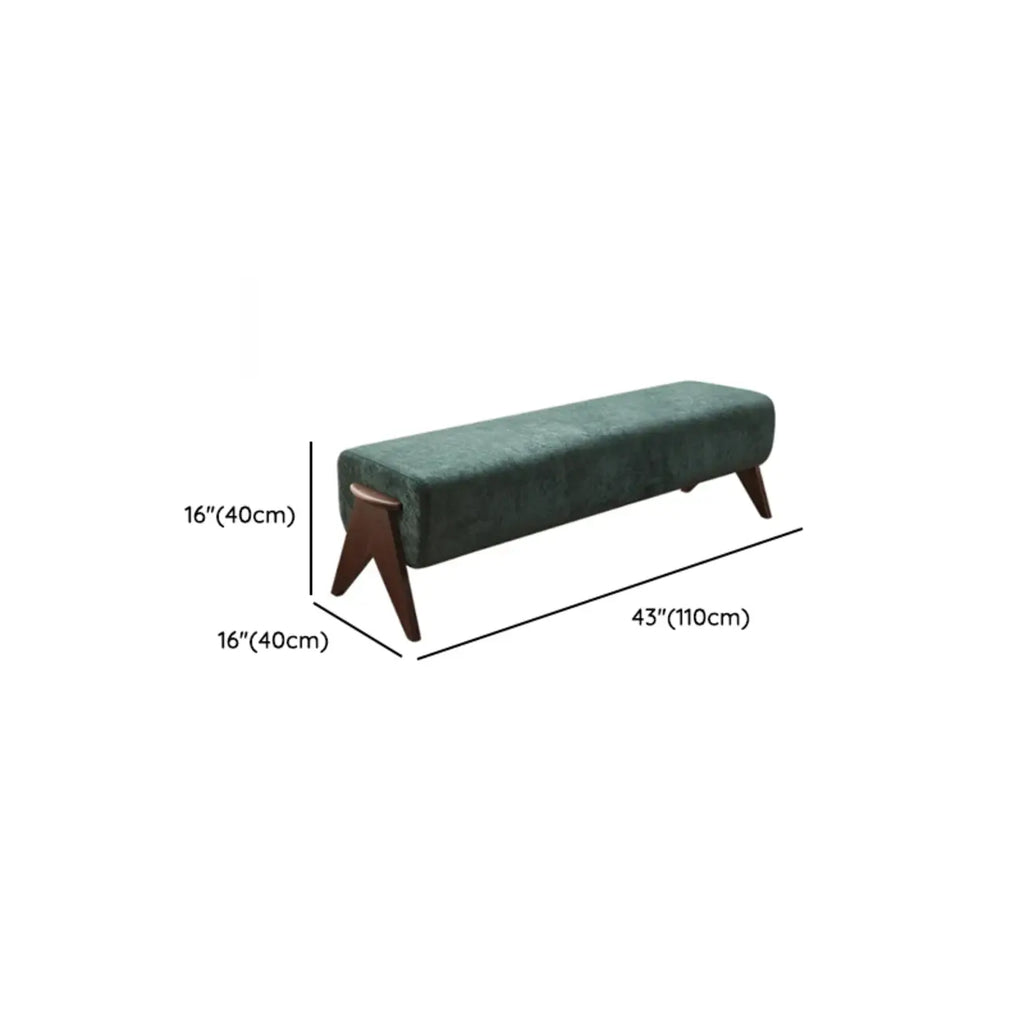 Banc de chambre moderne capitonné vert émeraude