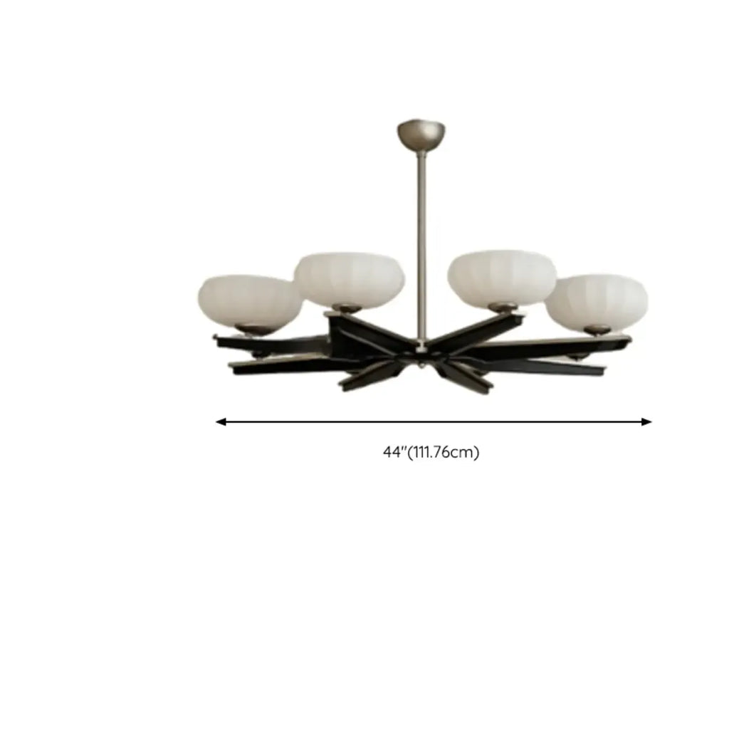 Lustre linéaire moderne en verre doré en forme de fleur
