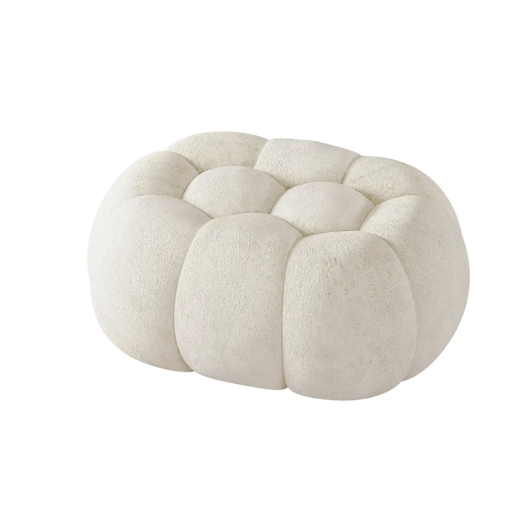 Banc de chambre contemporain en forme de nuage, recouvert de tissu