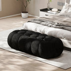 Banc de chambre contemporain en forme de nuage, recouvert de tissu