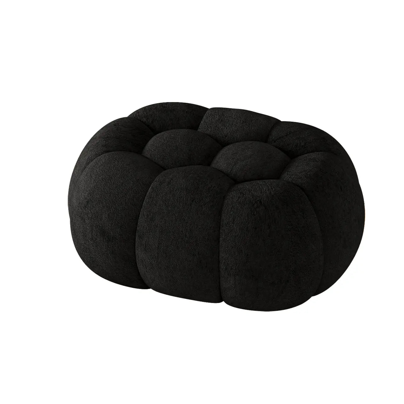 Banc de chambre contemporain en forme de nuage, recouvert de tissu