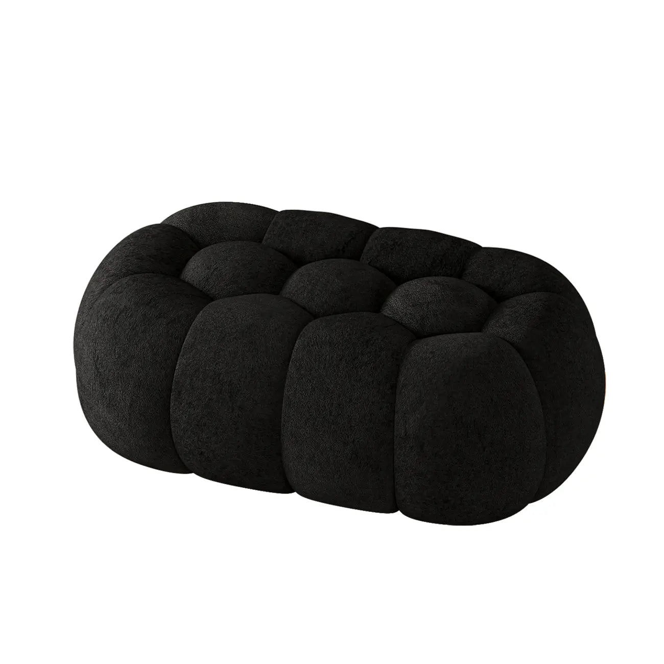 Banc de chambre contemporain en forme de nuage, recouvert de tissu